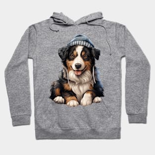 Winter Collie Dog Hoodie